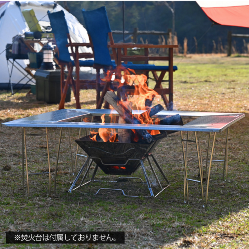 Load image into Gallery viewer, T-500 Camping Grill Table with Canvas Carrying Bag (Center Space Type (T-500))