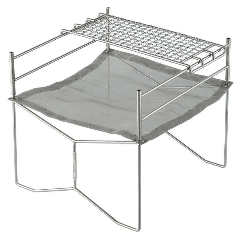 Load image into Gallery viewer, SOLO-201 Stainless Steel Bonfire Stand, B4 Type, with Canvas Case