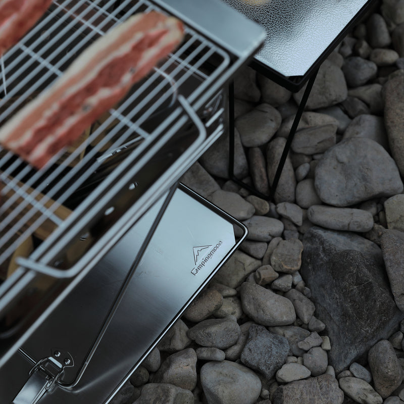 Load image into Gallery viewer, MT-045 3-in-1 Portable Wood Burning Grill & Fire Pit, 16x18", with Bag