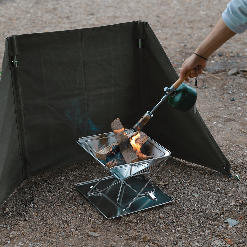 Load image into Gallery viewer, MT-035 3-in-1 Portable Stainless Steel Wood Burning Grill & Fire Pit, 14x15.35-Inch, with Carrying Bag