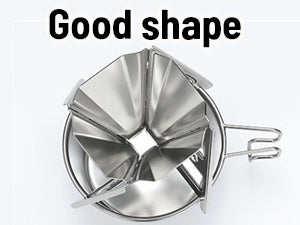 Use the same cone-shaped filter as V60 and Kono type, has high versatility.