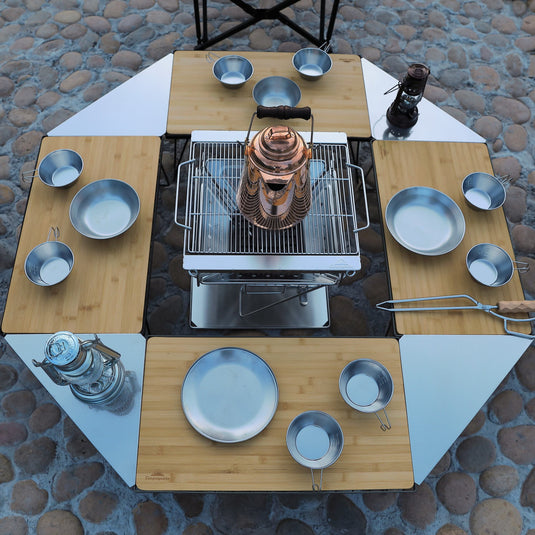 T-2301 Bamboo Top Plate for Camping Field Racks - 23" x 13.2"