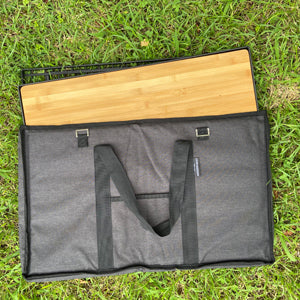 FOLDABE, EASY TO CARRY & STORAGE
You can fold its legs to storage it. It will take only a little space.
Storage bag has handle for easy transport and storage.