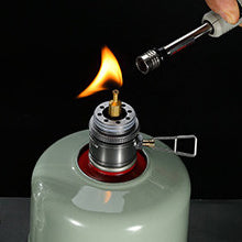 Ignition method Hold a lighted match or lighter near the ignition opening. Turn the control valve counterclockwise. NOTE: If you could not light the lantern, please turn off control valve totally and turn it counterclockwise again.