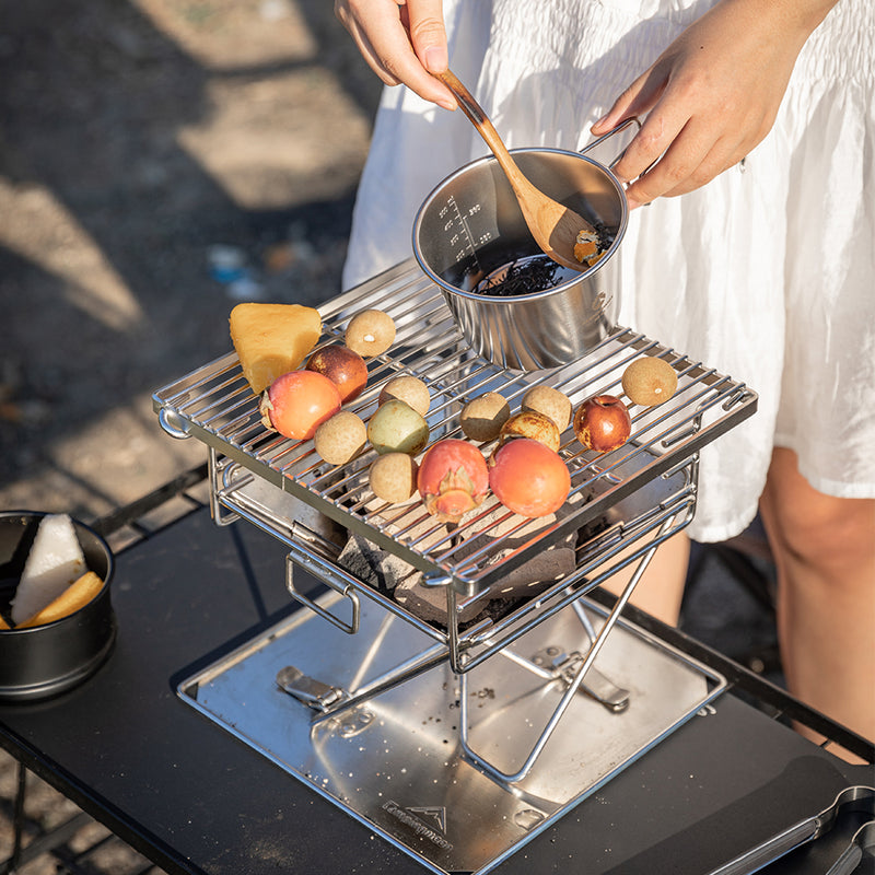 Load image into Gallery viewer, X-MINI-PRO Tabletop Charcoal Grill, 9.65-inch Portable Wood Burning Grill & Fire Pit with Carrying Bag