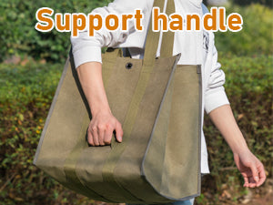 Flat handle on side
Even if this tote bag gets heavy, you can hold it with your hand and carry it stably.
