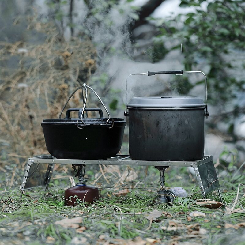 Load image into Gallery viewer, MS-1019 Portable Camping Grill with Windscreen - Stainless Steel & Folding Legs