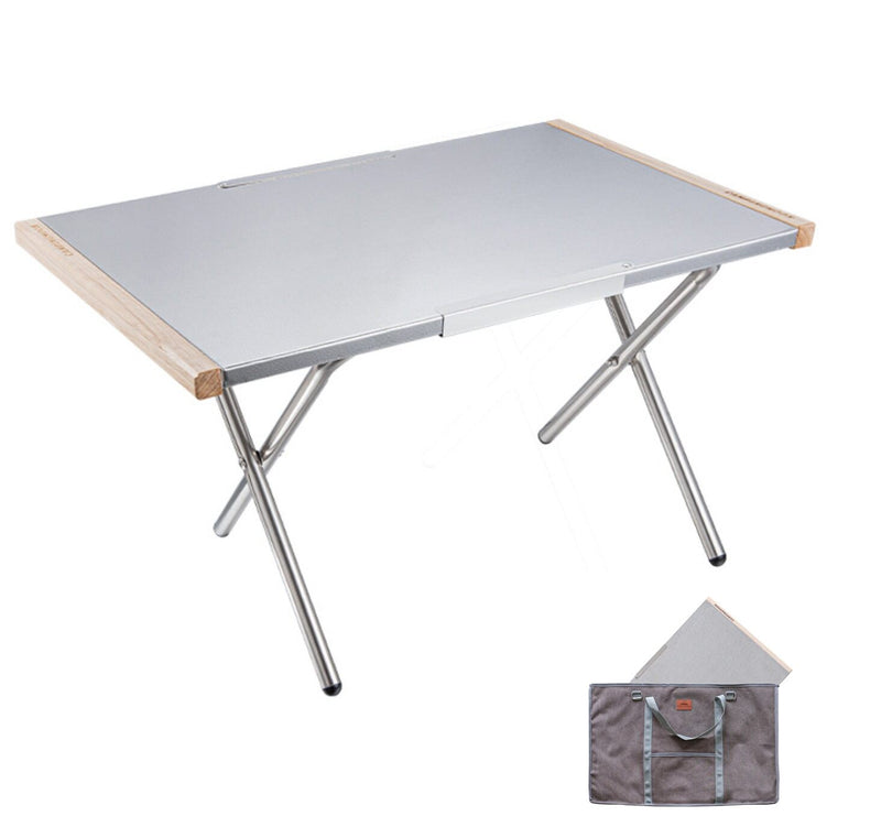 Load image into Gallery viewer, T-370 Heat-Resistant Stainless Steel Side Table for Camping Grills
