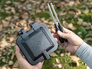 Detachable handle, compact Screw-in handle structure allows for compact storage. The aluminum handle enables cooking over high-temperature flames and adds a stylish touch.