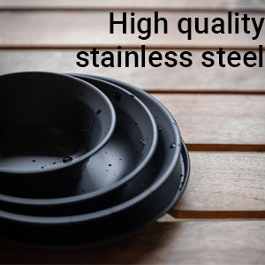 0.4mm thick 304 stainless steel
Uses 304 stainless steel, which has high heat resistance and rust resistant.
Thermal conductivity is lower than that of aluminum, making it difficult for the edges of this camping bowl to become hot.