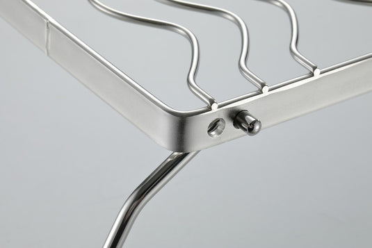 MS-1111 Portable Folding Stainless Steel Campfire Grill - 14-Inch Length