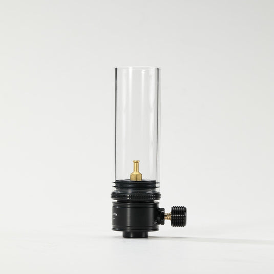 BKT-1D15 Black Gas Candle Camping Lantern - Mini & Portable