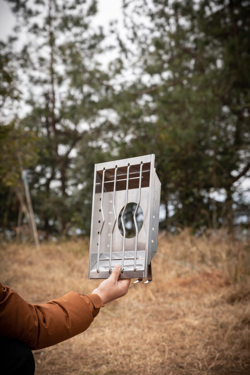 Load image into Gallery viewer, CK-25PG Canister Top Stove Plate Stainless Steel Frame IGT Table Top Gas Burner– Windproof Recessed Design for Camping