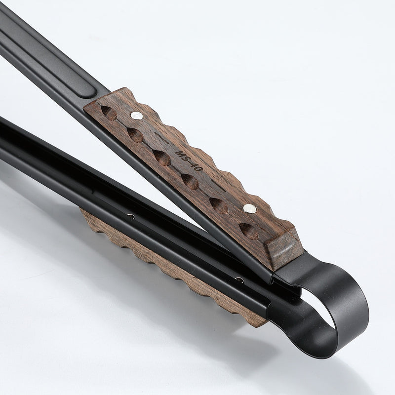 Load image into Gallery viewer, BKMS-41 16-inch Length Fireplace Firewood Tongs with Scissor Shape Serrated Log Claw Tongs for Bonfire Campfire Fire Pit with Wood Hand