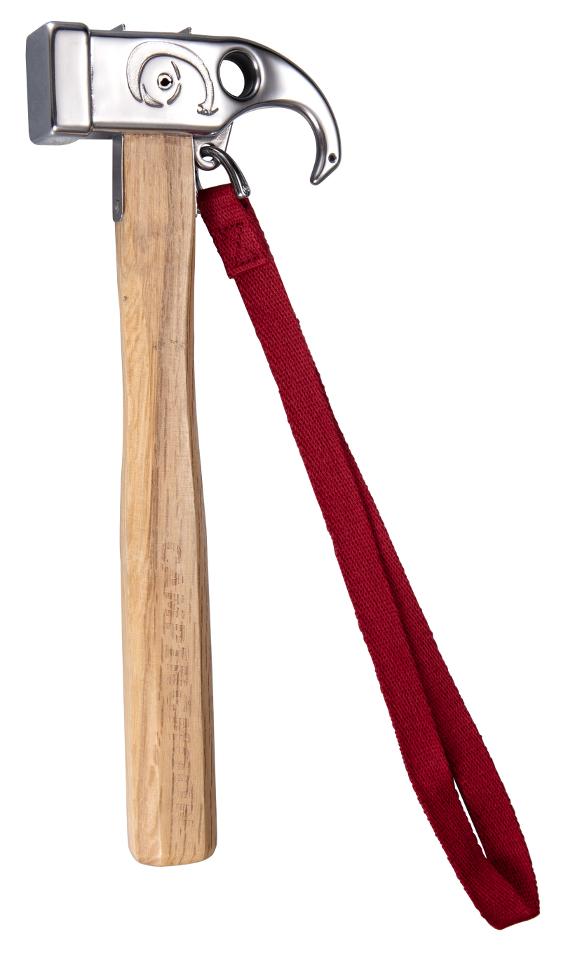 Load image into Gallery viewer, C6 Camping Hammer: Stainless Steel Head, Wood Grip, Tent & Tarp Stake Remover