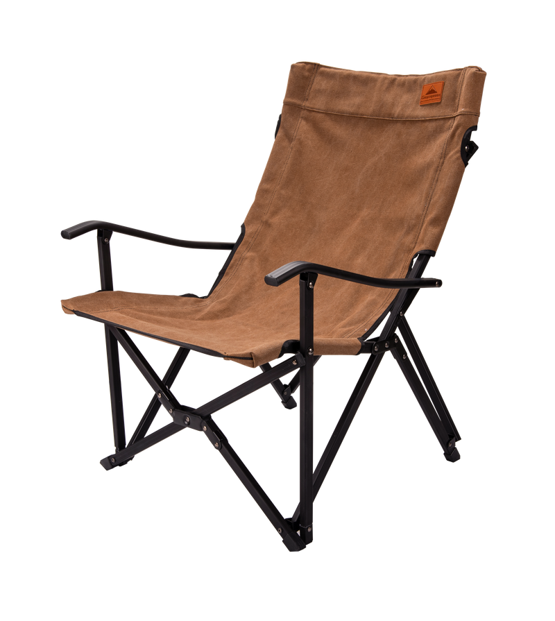 Load image into Gallery viewer, F-1003C-CF Foldable Low Camping Chair - Cotton Canvas in Coffee