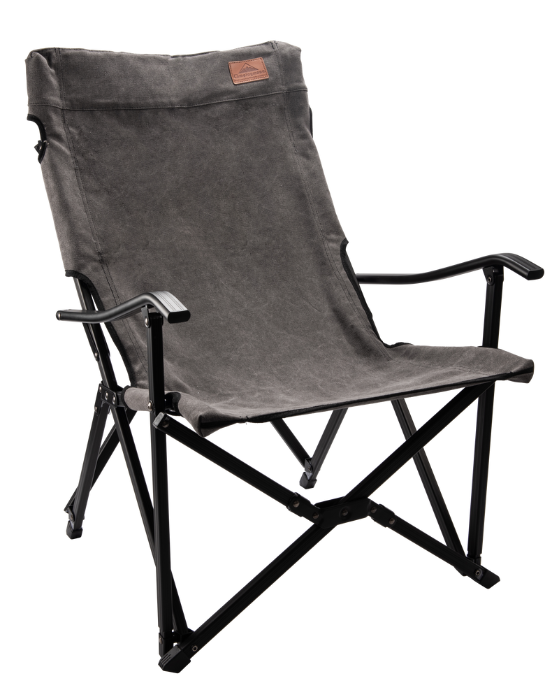 Load image into Gallery viewer, F-1003C-H Foldable Low Camping Chair - Cotton Canvas in Gray