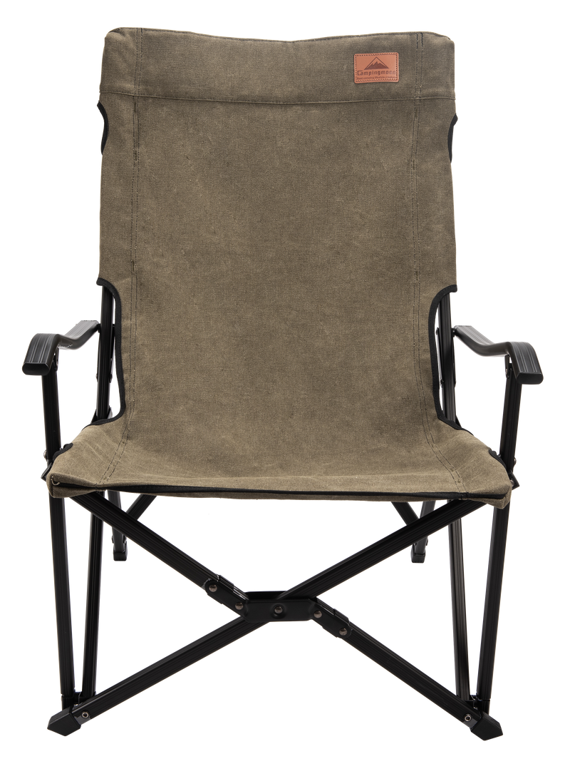 Load image into Gallery viewer, F-1003C-K Foldable Cotton Canvas Camping Chair – Low Style, Khaki