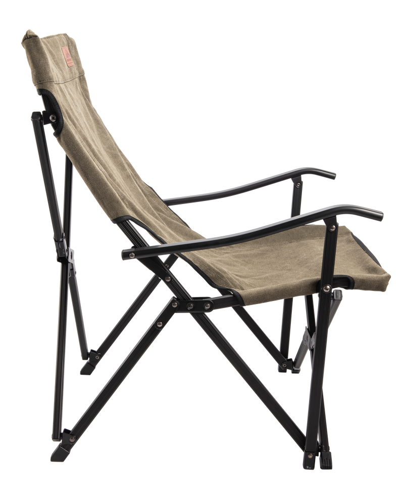 Load image into Gallery viewer, F-1003C-K Foldable Cotton Canvas Camping Chair – Low Style, Khaki
