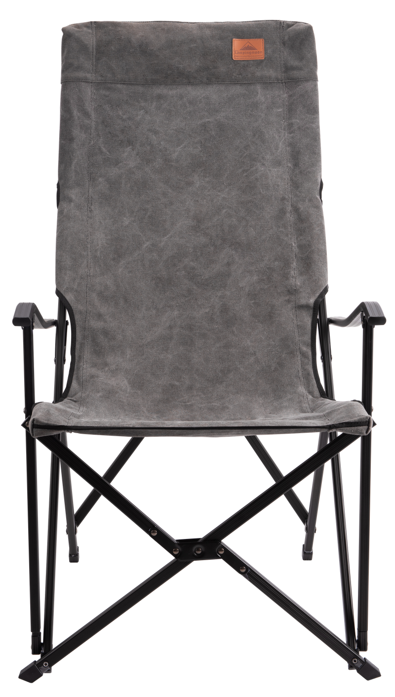 Load image into Gallery viewer, F-1001C-H Foldable Cotton Canvas Camping Chair for Campfire High Back Chair Gray