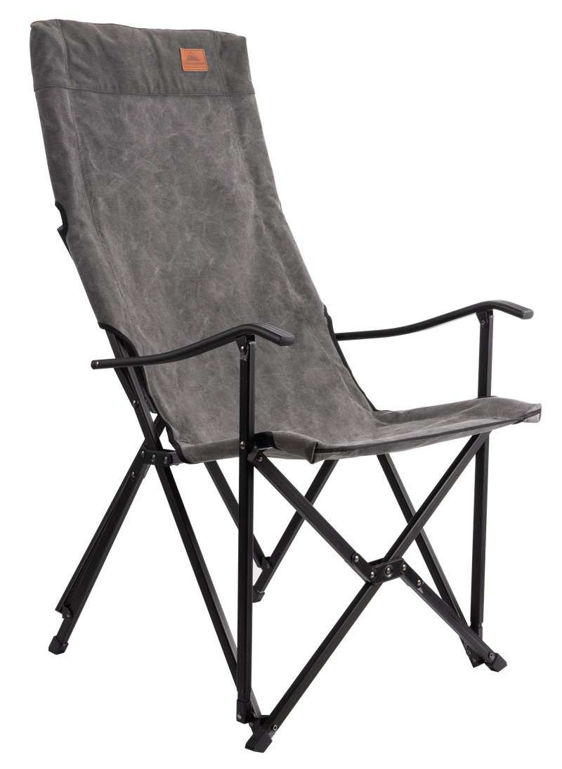 Load image into Gallery viewer, F-1001C-H Foldable Cotton Canvas Camping Chair for Campfire High Back Chair Gray