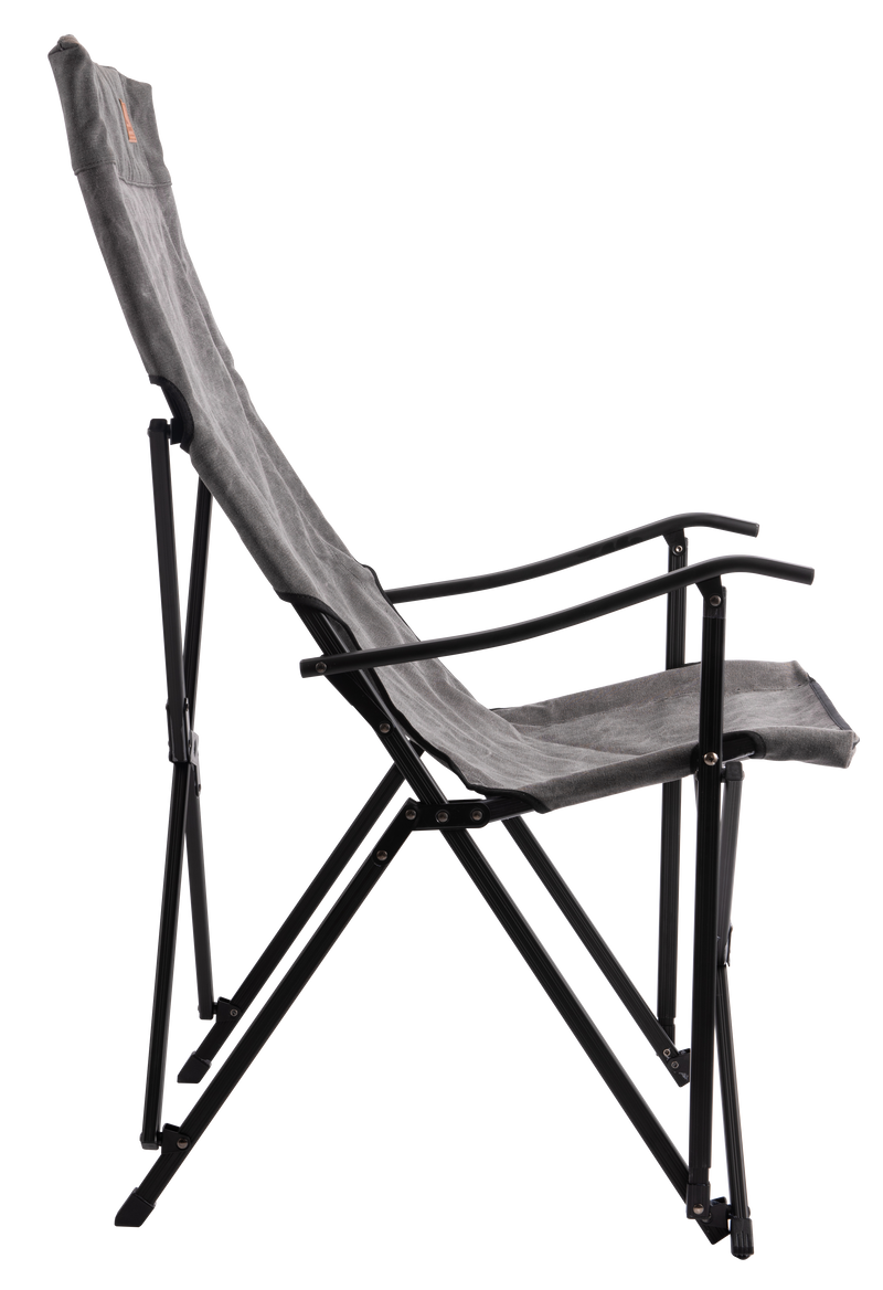 Load image into Gallery viewer, F-1001C-H Foldable Cotton Canvas Camping Chair for Campfire High Back Chair Gray
