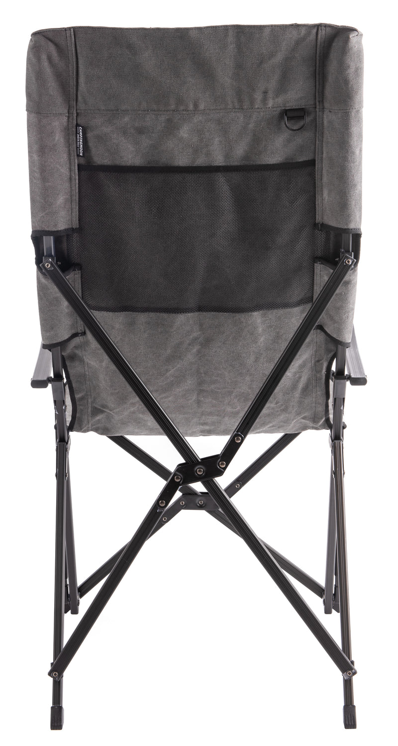 Load image into Gallery viewer, F-1001C-H Foldable Cotton Canvas Camping Chair for Campfire High Back Chair Gray