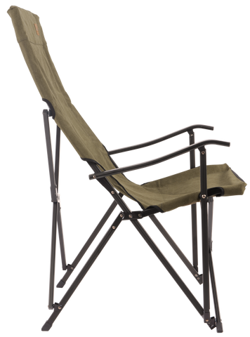 <b>NICELY CURVED BACK</b>
This chair has a nice bent shape in back, when you’re seated and provides comfortable back support.
The seat height is about 17.7''/45cm and total height is 39.5''/100cm, and more suitable for enjoying a bonfire than other high back chairs.