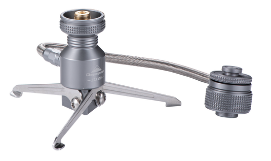 Z23-OD 2-Outlet Remote Stove Adapter for Isobutane Canister, EN417 Lindal Valve