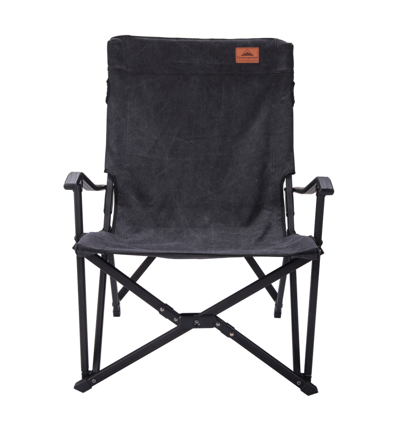 Load image into Gallery viewer, F-1003C-BK Foldable Low Camping Chair - Cotton Canvas in Black