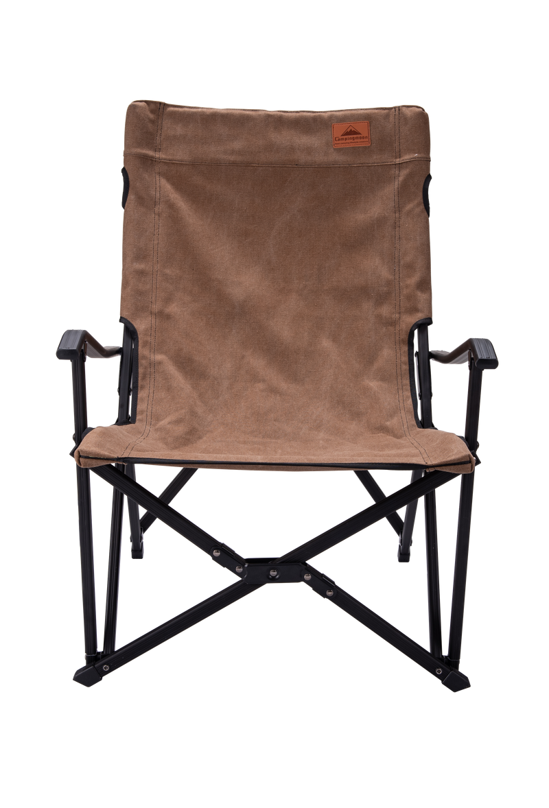 Load image into Gallery viewer, F-1003C-CF Foldable Low Camping Chair - Cotton Canvas in Coffee