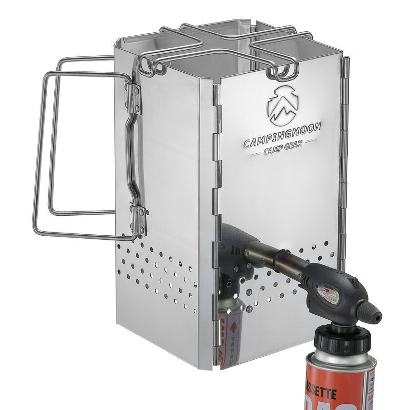 Load image into Gallery viewer, MT-19 Charcoal Chimney Starter, Foldable Stainless Steel BBQ Grill