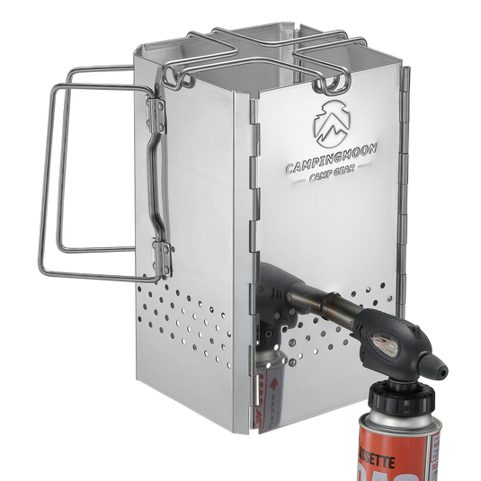 MT-19 Charcoal Chimney Starter, Foldable Stainless Steel BBQ Grill
