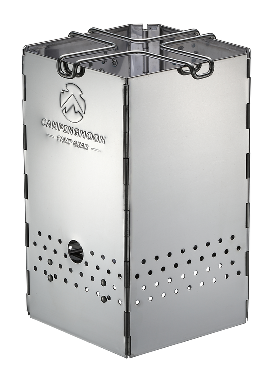 MT-19 Charcoal Chimney Starter, Foldable Stainless Steel BBQ Grill