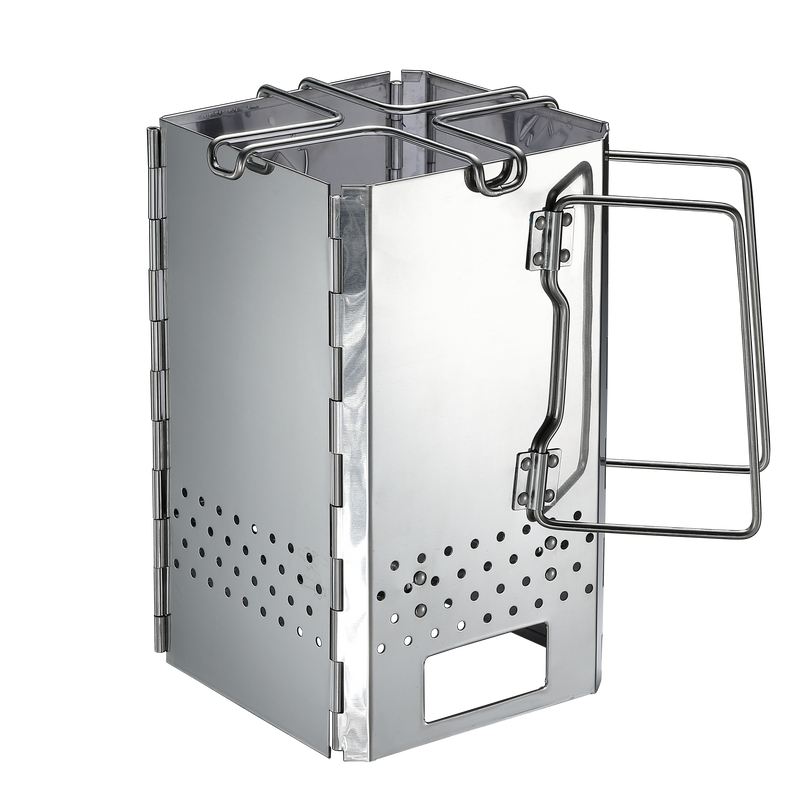 Load image into Gallery viewer, MT-19 Charcoal Chimney Starter, Foldable Stainless Steel BBQ Grill