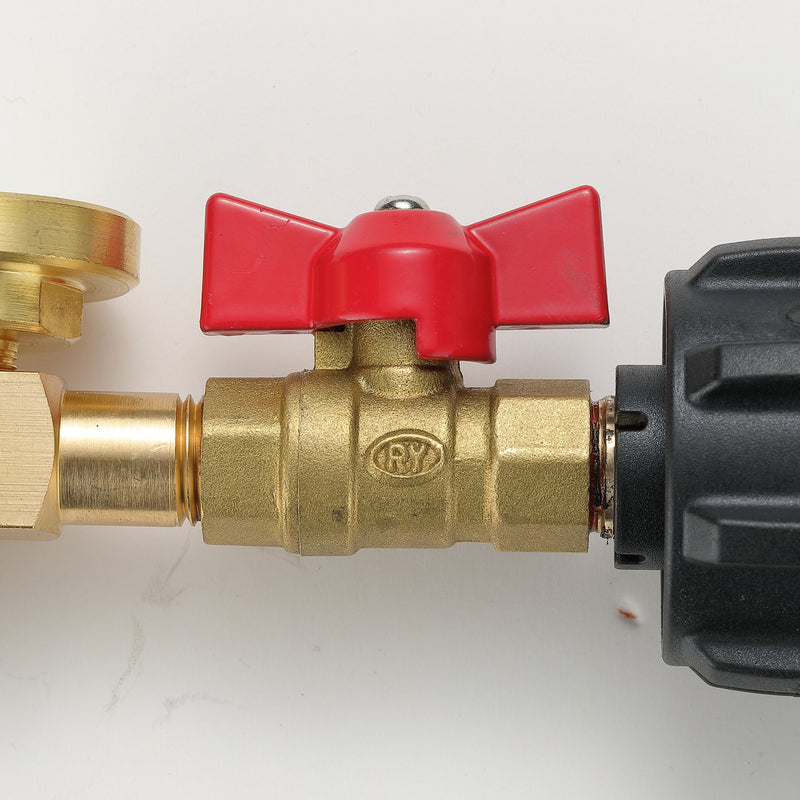 Load image into Gallery viewer, PZ-104 QCC1 Propane Refill Elbow Adapter, with Gauge & Valve, 1LB to 40LB tank