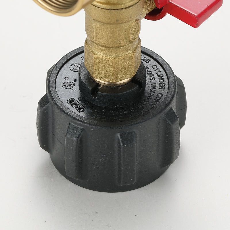 Load image into Gallery viewer, PZ-104 QCC1 Propane Refill Elbow Adapter, with Gauge & Valve, 1LB to 40LB tank