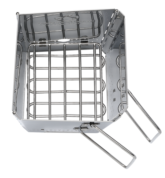 MT-19 Charcoal Chimney Starter, Foldable Stainless Steel BBQ Grill