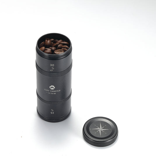 CC-50-BK Coffee Beans Container, Lightweight 2-Layer, S Size, Black