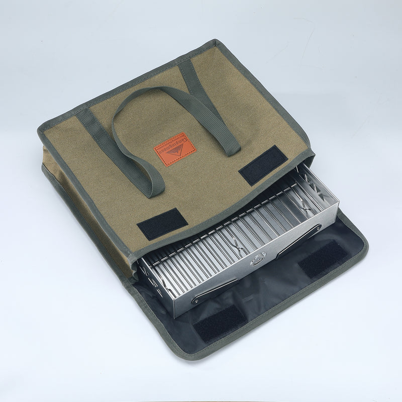 Load image into Gallery viewer, MT-6-LT Portable Small Charcoal Grill Fire Pit, Stainless Steel, Outdoor Cooking