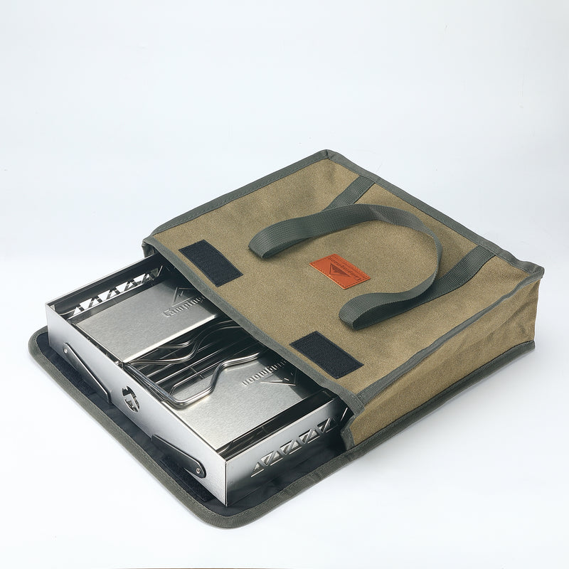 Load image into Gallery viewer, MT-6-LT Portable Small Charcoal Grill Fire Pit, Stainless Steel, Outdoor Cooking