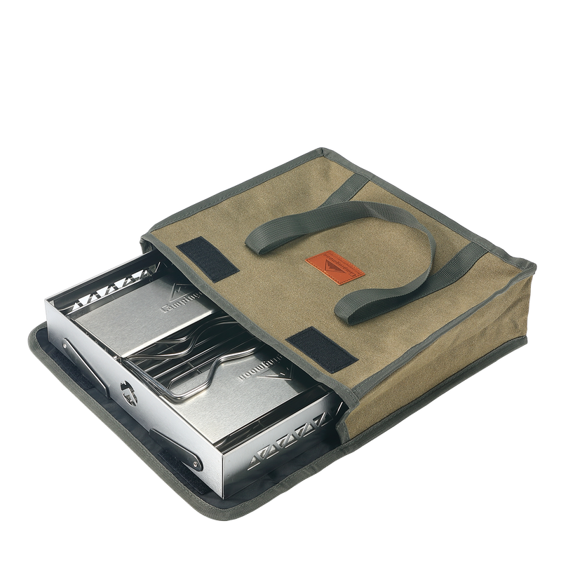 Load image into Gallery viewer, MT-6-LT Portable Small Charcoal Grill Fire Pit, Stainless Steel, Outdoor Cooking