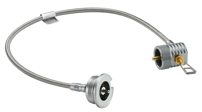 Laden Sie das Bild in Galerie -Viewer, Propangas auf Butan Adapter mit Regler & Schlauch – Aluminium | Z59-CB