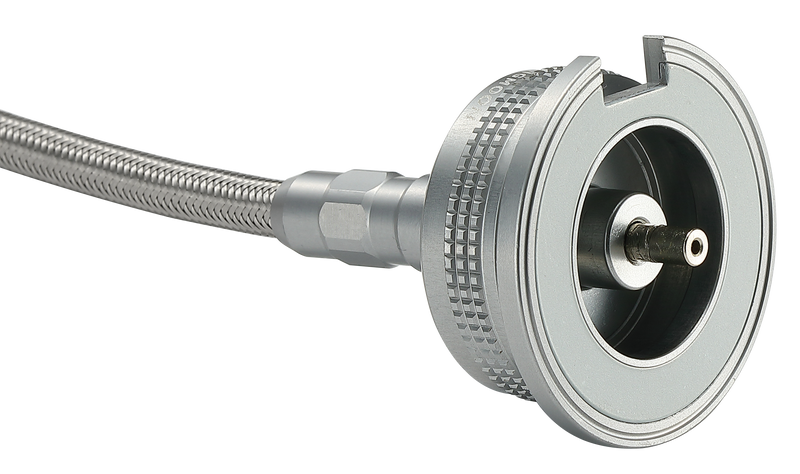 Laden Sie das Bild in Galerie -Viewer, Propangas auf Butan Adapter mit Regler & Schlauch – Aluminium | Z59-CB