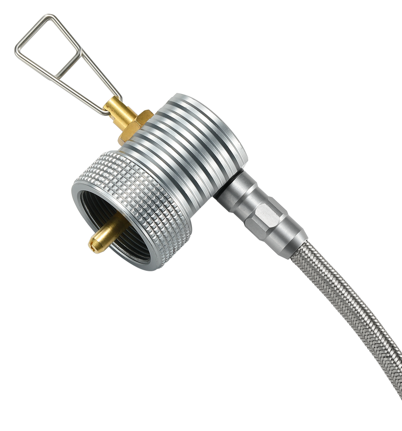 Laden Sie das Bild in Galerie -Viewer, Propangas auf Butan Adapter mit Regler & Schlauch – Aluminium | Z59-CB