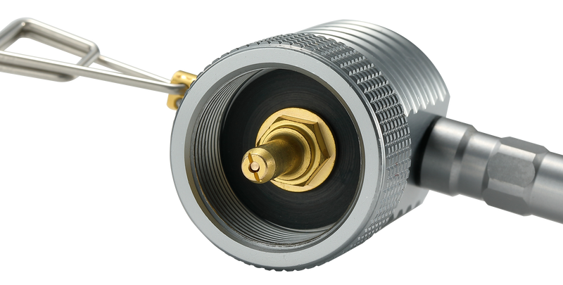 Laden Sie das Bild in Galerie -Viewer, Propangas auf Butan Adapter mit Regler & Schlauch – Aluminium | Z59-CB