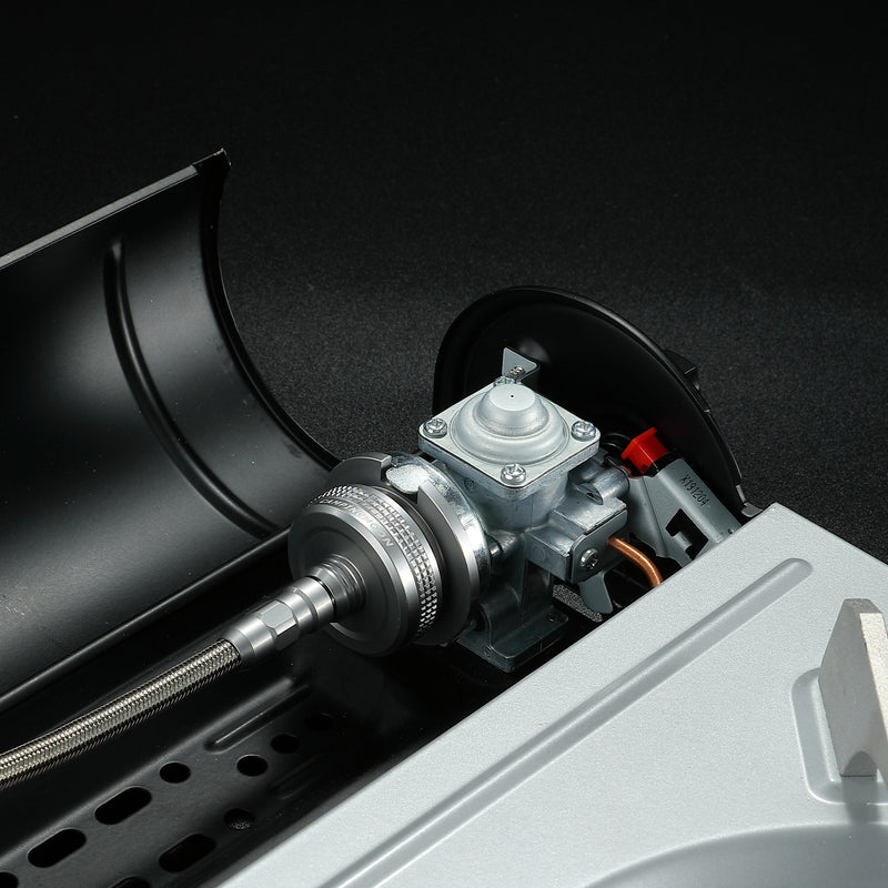 Laden Sie das Bild in Galerie -Viewer, Propangas auf Butan Adapter mit Regler & Schlauch – Aluminium | Z59-CB