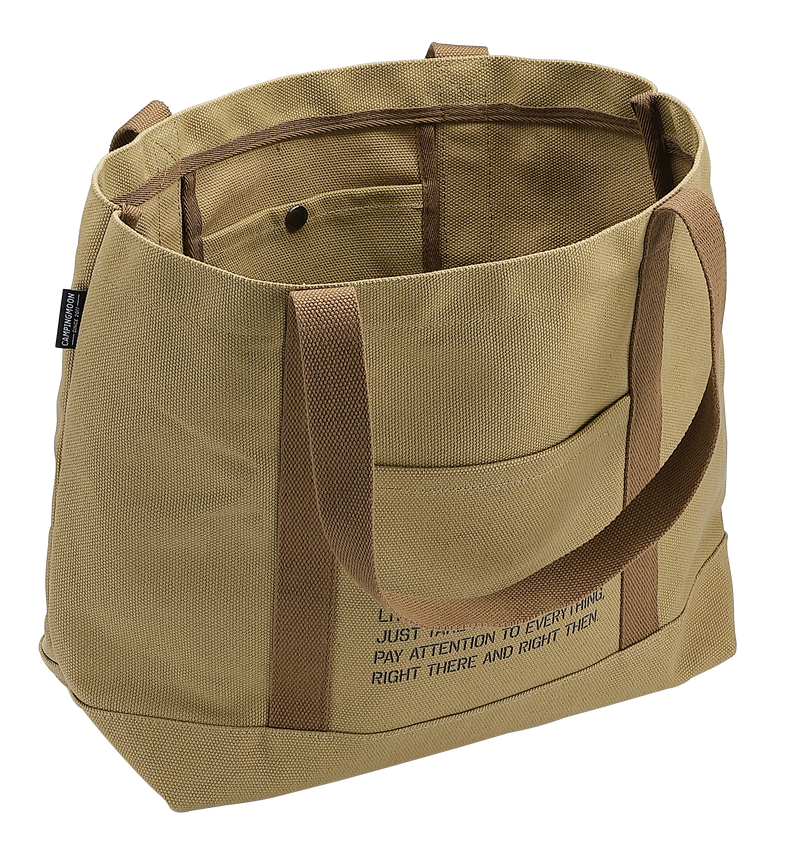 Load image into Gallery viewer, B-189 Open Top Canvas Tote Bag Long Handle Camping Gear Storage Case