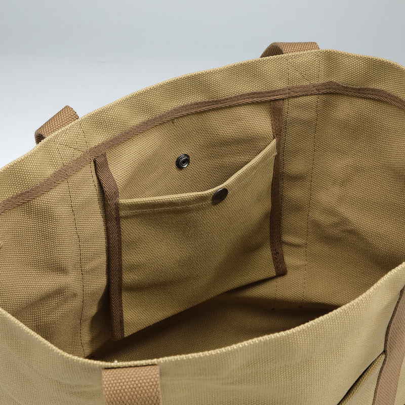 Load image into Gallery viewer, B-189 Open Top Canvas Tote Bag Long Handle Camping Gear Storage Case