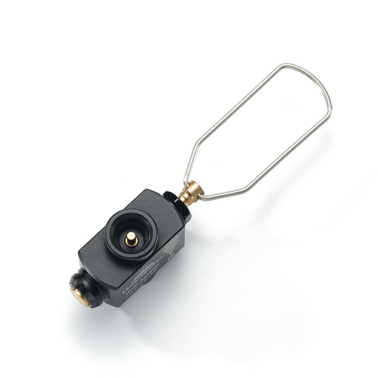 BKZ15 Fuel Canister Refill Adapter for Isobutane Gas, EN417 Lindal Valve, Black